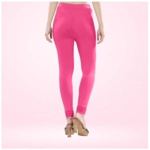 Generic Women's Cotton Blended Solid Churidar leggings (Dark Pink)