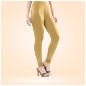 Generic Women's Cotton Blended Solid Churidar leggings (Beige)