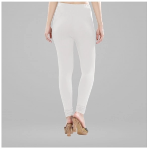 Generic Women's Cotton Blended Solid Churidar leggings (White)