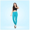Dropship Women's Cotton Blended Solid Ankle legging (Turquoise Blue)