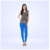 Dropship Women's Cotton Blended Solid Churidar leggings (Blue)
