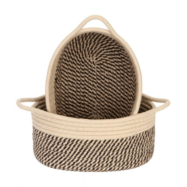 Dropship Cotton Basket 2 Pcs Storage Basket For Clothes (Brown)