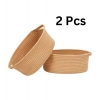 Dropship Cotton 2 Pcs Oval Basket Storage Basket For Clothes (Beige)