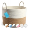Dropship Cotton Laundry Basket Pack of 1 Storage Basket For Clothes (Beige)