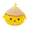 Dropship Cotton Gudda Pack of 1 Storage Basket For Clothes (Yellow)