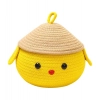 Dropship Cotton Gudda Pack of 1 Storage Basket For Clothes (Yellow)