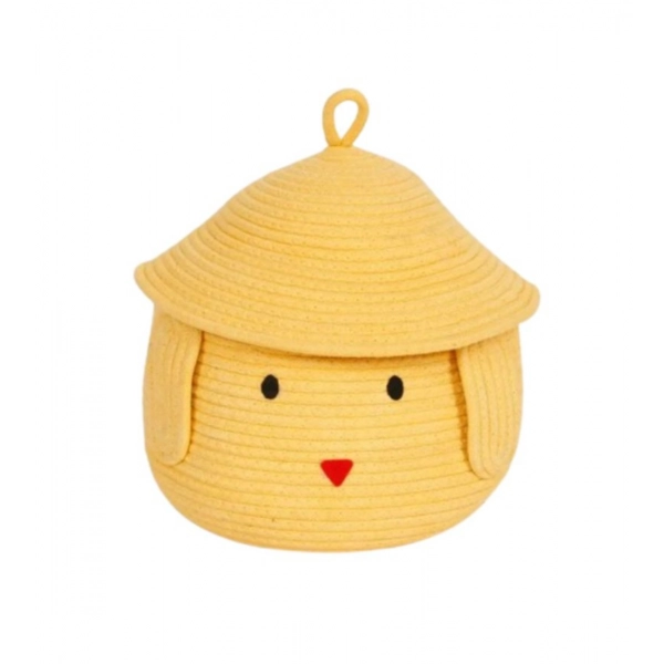 Dropship Cotton Gudda Pack of 1 Storage Basket For Clothes (Yellow)