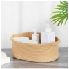 Dropship Cotton 2 Pcs Oval Basket Storage Basket For Clothes (Beige)