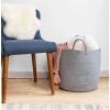 Dropship Cotton Basket Pack of 1 Storage Basket For Clothes (Grey)