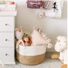 Dropship Cotton Laundry Basket Pack of 1 Storage Basket For Clothes (Beige)