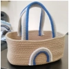 Dropship Cotton Rainbow Basket Pack of 1 Storage Basket For Clothes (Multicolor)