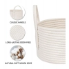 Dropship Cotton Basket Inch Pack of 1 Storage Basket For Clothes (White)
