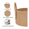 Dropship Cotton Basket Inch Pack of 1 Storage Basket For Clothes (Beige)