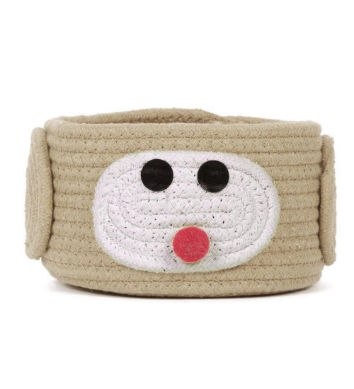 Cotton Pen Holder Inch Pack of 1 Storage Basket For Clothes (Beige)