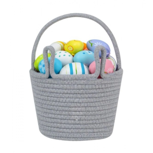 Dropship Cotton Toy Bucket Pack of 1 Storage Basket For Clothes (Grey)