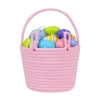 Dropship Cotton Toy Bucket Pack of 1 Storage Basket For Clothes (Pink)