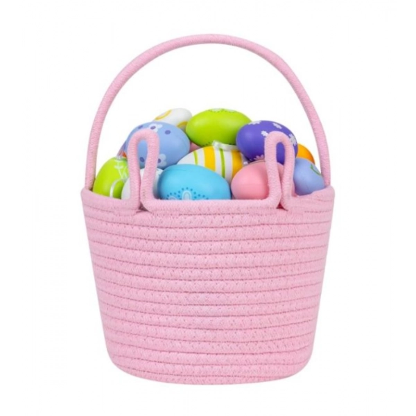 Dropship Cotton Toy Bucket Pack of 1 Storage Basket For Clothes (Pink)
