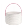 Dropship Cotton Bucket Inch Pack of 1 Storage Basket For Clothes (White)