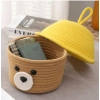 Dropship Cotton Box Yellow Lid Inch Pack of 1 Storage Basket For Clothes (Beige)