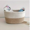 Dropship Cotton Bathroom Storage Basket Pack of 1 Storage Basket For Clothes (White)
