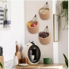 Dropship Cotton Hanging Storage Small Basket Pack of 3 Storage Basket For Clothes (Brown)
