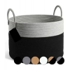 Dropship Cotton Laundry Basket Pack of 1 Storage Basket For Clothes (Grey)