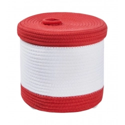 Cotton Basket Pack of 1 Storage Basket For Clothes (Red)