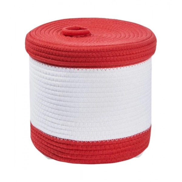 Dropship Cotton Basket Pack of 1 Storage Basket For Clothes (Red)