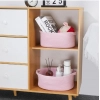 Dropship Cotton 2 Pcs Oval Basket  Storage Basket For Clothes (Pink)