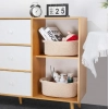 Dropship Cotton 2 Pcs Oval Basket Storage Basket For Clothes (Beige)