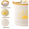 Dropship Cotton Sun Basket Pack of 1 Storage Basket For Clothes (White)