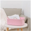 Dropship Cotton Basket Pack of 1 Storage Basket For Clothes (Pink)