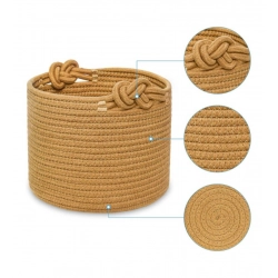 Cotton Brown Basket Inch Pack of 1 Storage Basket For Clothes (Brown)