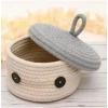 Dropship Cotton Box Grey Lid Inch Pack of 1 Storage Basket For Clothes (White)