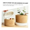 Dropship Cotton Box White Lid Inch Pack of 1 Storage Basket For Clothes (Brown)
