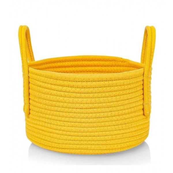 Dropship Cotton Basket Inch Pack of 1 Storage Basket For Clothes (Yellow)