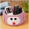 Dropship Cotton Pen Holder Pack of 1 Storage Basket For Clothes (Pink)