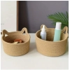 Dropship Cotton Cat Basket Pack of 3 Storage Basket For Clothes (Brown)
