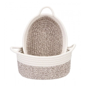 Generic Cotton Basket 2 Pcs Storage Basket For Clothes (White)