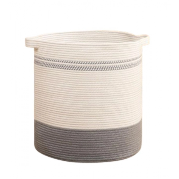 Dropship Cotton Basket Pack of 1 Storage Basket For Clothes (Grey)