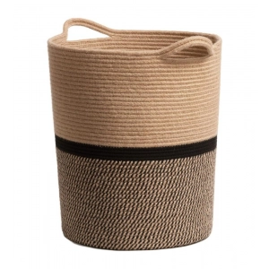 Generic Cotton Laundry Basket Pack of 1 Storage Basket For Clothes (Multicolor)