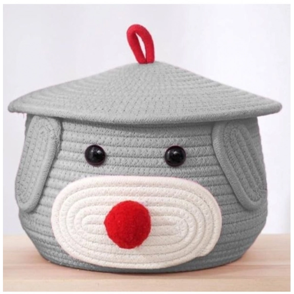 Dropship Cotton Gudda Pack of 1 Storage Basket For Clothes (Grey)