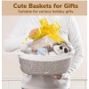 Dropship Cotton Baby Gift Basket Inch Pack of 1 Storage Basket For Clothes (White)