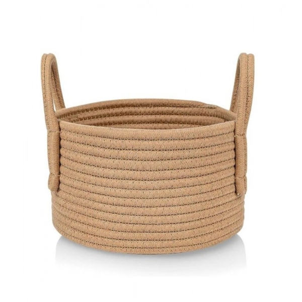 Dropship Cotton Basket Inch Pack of 1 Storage Basket For Clothes (Beige)