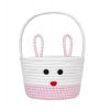 Dropship Cotton Mix Toy Bucket Pack of 1 Storage Basket For Clothes (Pink)