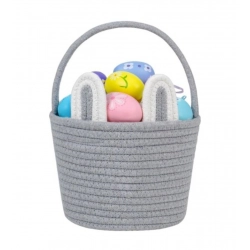 Cotton Ear Toys Bucket Pack of 1 Storage Basket For Clothes (Grey)
