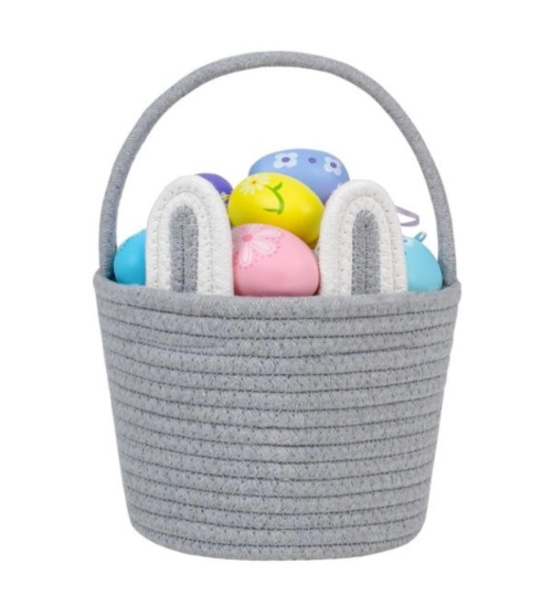 Cotton Ear Toys Bucket Pack of 1 Storage Basket For Clothes (Grey)