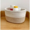 Dropship Cotton Bathroom Storage Basket Pack of 1 Storage Basket For Clothes (White)