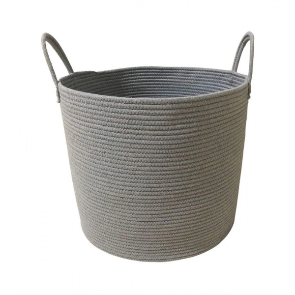 Dropship Cotton Basket Pack of 1 Storage Basket For Clothes (Grey)