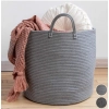 Dropship Cotton Basket Pack of 1 Storage Basket For Clothes (Grey)